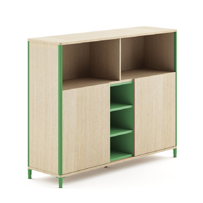 ซื้อ FLEX Modern Multi Tier Office Credenza Sideboard With Five Open Shelves ประตูสองชั้น online manufacture