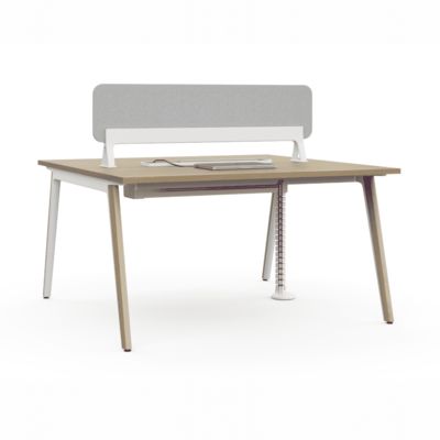 สถานที่ทํางาน โมดูลอร์ออฟฟิศ โต๊ะทํางาน โครงสร้างโทนคู่ การจัดการสายไฟฟ้าที่ซ่อน